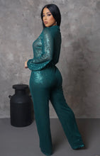 Load image into Gallery viewer, Sizzling Sequin Jumpsuit (Green)
